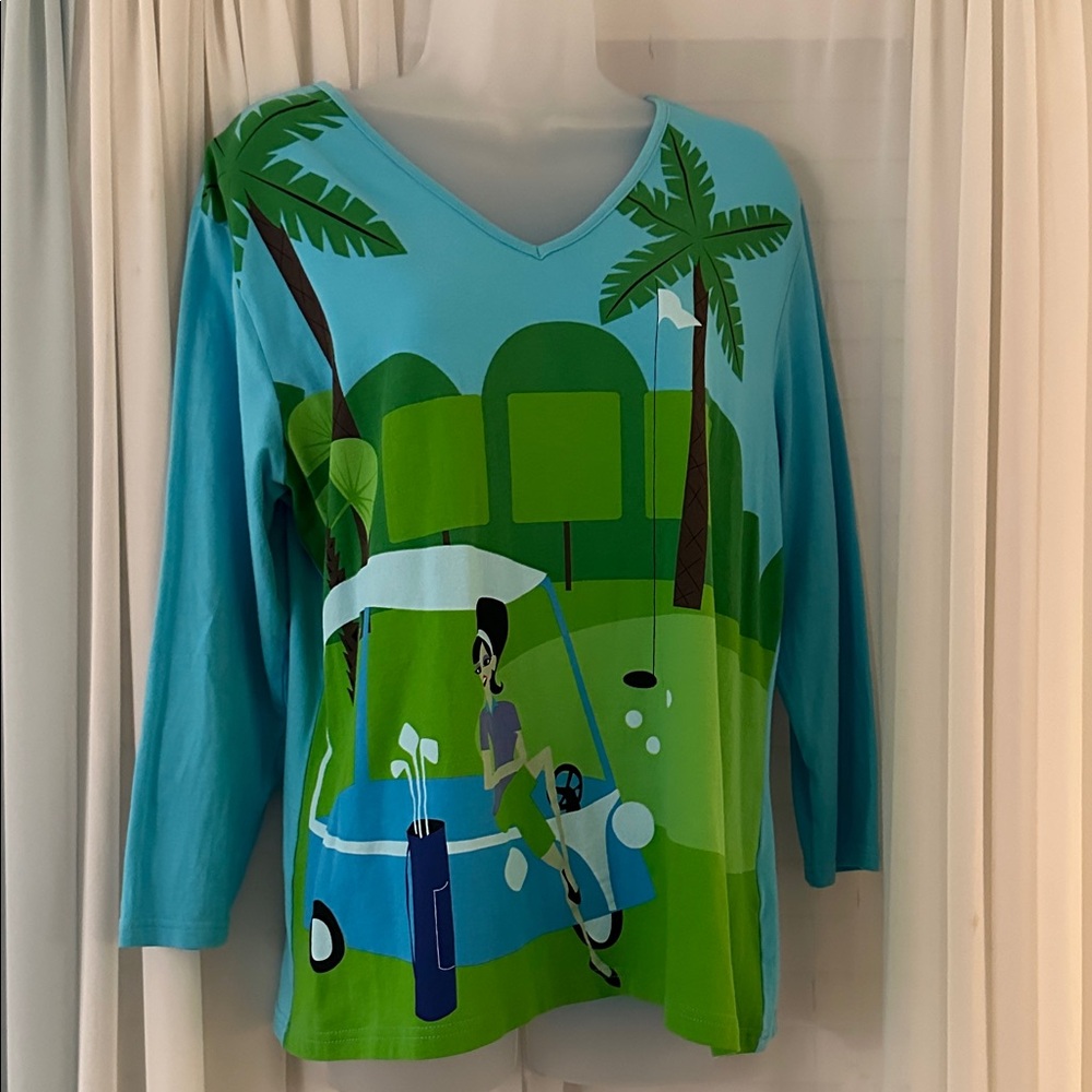 Kate Lord XL Tropical Golf women’s Graphic Long Sleeve Top







b12